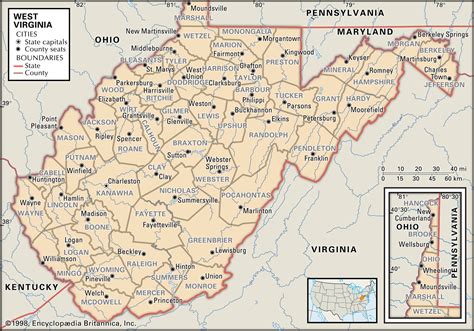 wv counties map with cities.